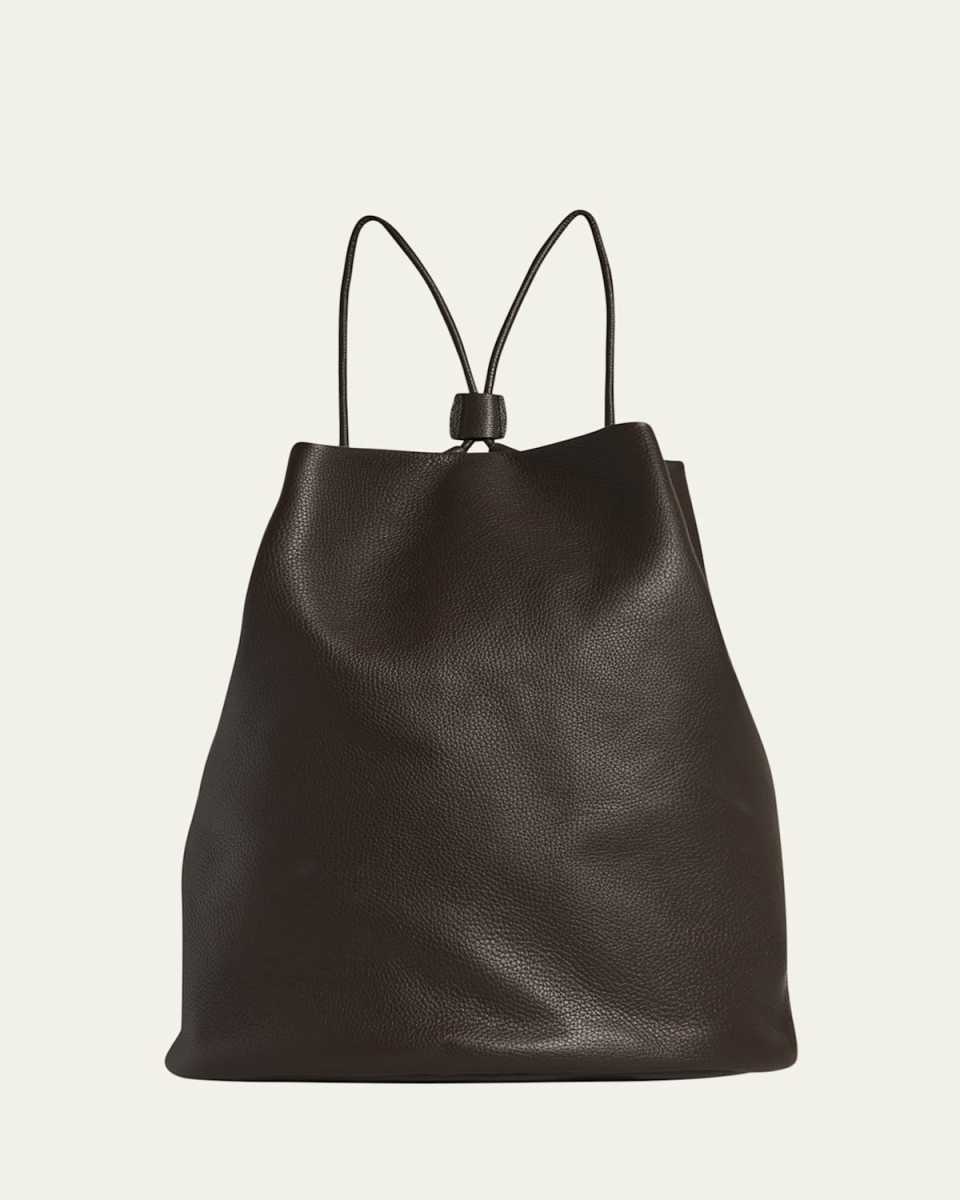 Joe Drawstring Backpack in Grain Leather